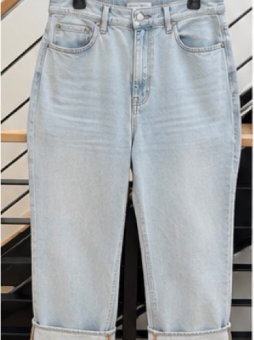 Veronica Beard Pale Light Blue Boyfriend Jeans